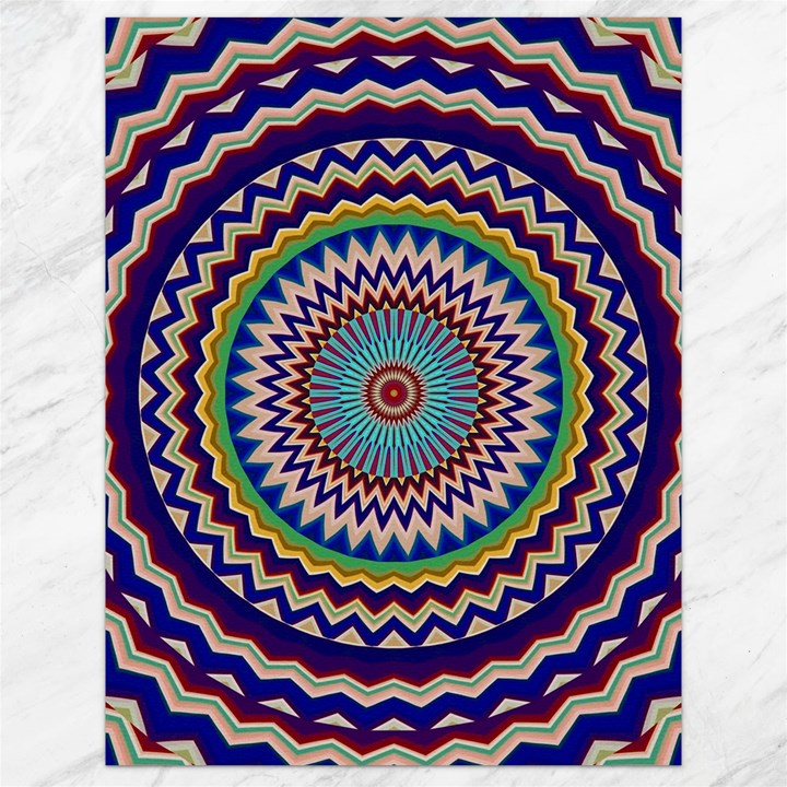 Kaleidoscope Geometric Circles Mandala Pattern Canvas 18  x 24 