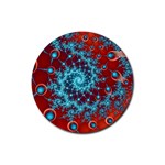 Fractal Pattern Background Rubber Coaster (Round)