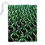 Bottles Green Drink Pattern Soda Refreshment Drawstring Pouch (4XL) Back