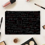Black Background With Text Overlay Digital Art Mathematics Cosmetic Bag (Large)
