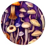 Whimsical Forest Mushroom Round Trivet