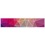 Multicolored Geometric Origami Idea Pattern Small Premium Plush Fleece Scarf