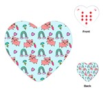Pigs Pattern Art Design Drawing Sketch Wallpaper Playing Cards Single Design (Heart)