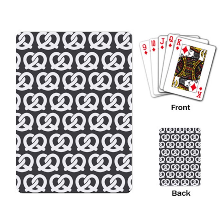 Gray Pretzel Illustrations Pattern Playing Cards Single Design (Rectangle)