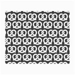 Gray Pretzel Illustrations Pattern Small Glasses Cloth (2 Sides)