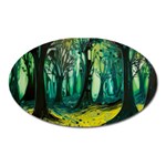 Ai Generated Trees Forest Mystical Forest Nature Art Oval Magnet