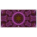 Rosette Mosaic Kaleidoscope Abstract Background Banner and Sign 4  x 2 