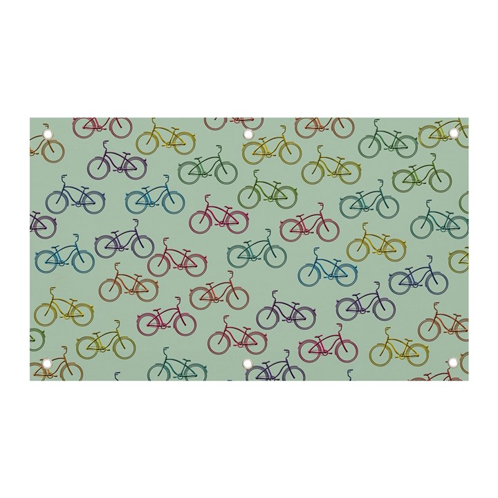 Bicycle Bikes Pattern Ride Wheel Cycle Icon Banner and Sign 5  x 3 