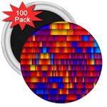 Geometric Pattern Colorful Fluorescent Background 3  Magnets (100 pack)