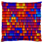 Geometric Pattern Colorful Fluorescent Background Large Cushion Case (Two Sides) Back