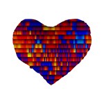 Geometric Pattern Colorful Fluorescent Background Standard 16  Premium Heart Shape Cushions Back