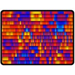 Geometric Pattern Colorful Fluorescent Background Two Sides Fleece Blanket (Large) 80 x60  Blanket Back