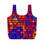 Geometric Pattern Colorful Fluorescent Background Full Print Recycle Bag (M) Back