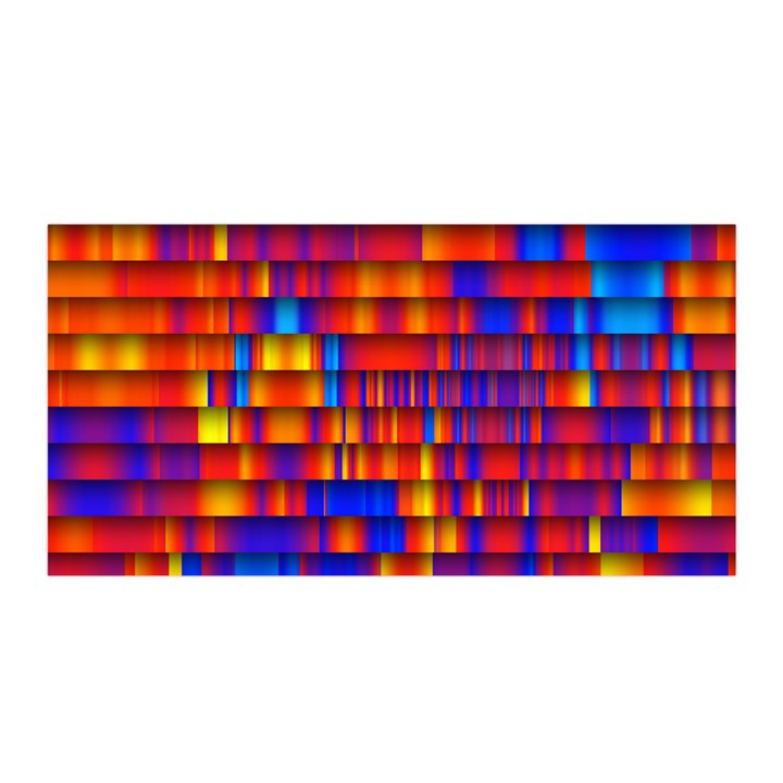 Geometric Pattern Colorful Fluorescent Background Satin Wrap 35  x 70 