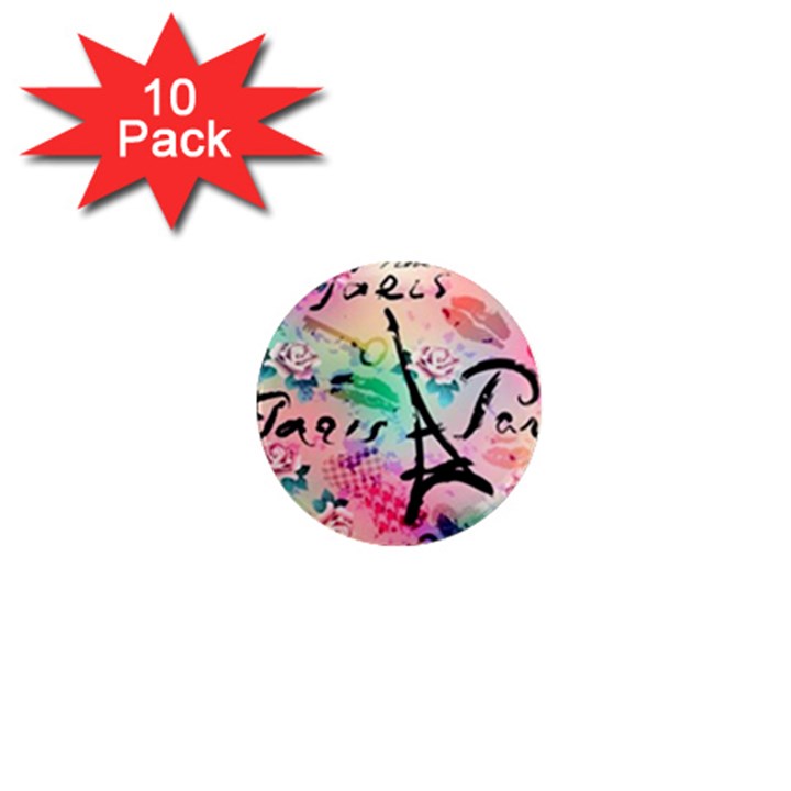 From Paris Abstract Art Pattern 1  Mini Magnet (10 pack) 