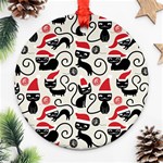 Cute Christmas Seamless Pattern Vector Ornament (Round)