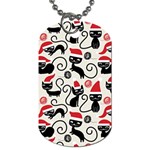 Cute Christmas Seamless Pattern Vector Dog Tag (One Side)