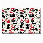 Cute Christmas Seamless Pattern Vector Postcards 5  x 7  (Pkg of 10)