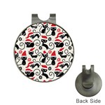 Cute Christmas Seamless Pattern Vector Hat Clips with Golf Markers