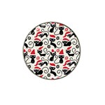 Cute Christmas Seamless Pattern Vector Hat Clip Ball Marker (4 pack)