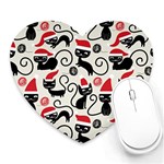 Cute Christmas Seamless Pattern Vector Heart Mousepad