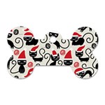 Cute Christmas Seamless Pattern Vector Dog Tag Bone (One Side)