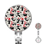 Cute Christmas Seamless Pattern Vector Stainless Steel Nurses Watch