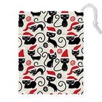 Cute Christmas Seamless Pattern Vector Drawstring Pouch (5XL)
