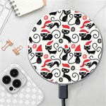 Cute Christmas Seamless Pattern Vector Wireless Fast Charger(White)