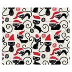 Cute Christmas Seamless Pattern Vector Premium Plush Fleece Blanket (Small)