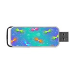 Non Seamless Pattern Blues Bright Portable USB Flash (One Side)
