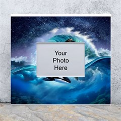 Orca Wave Water Underwater White Wall Photo Frame 5  X 7 