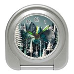 Forest Papercraft Trees Background Travel Alarm Clock