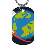 Spaceship-design Dog Tag (Two Sides) Back