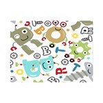 Seamless-pattern-vector-with-funny-robots-cartoon Premium Plush Fleece Blanket (Mini)