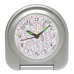 Seamless-pattern-with-cute-rabbit-character Travel Alarm Clock