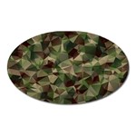 Abstract-vector-military-camouflage-background Oval Magnet
