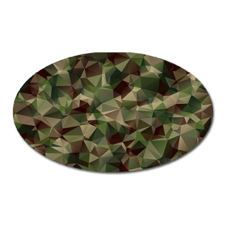 Abstract-vector-military-camouflage-background Oval Magnet