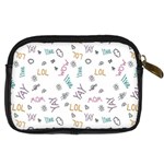 Doodle Pattern Digital Camera Leather Case Back