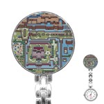 Arcade Game Retro Pattern Stainless Steel Nurses Watch