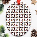 Mixed Abstract Colors Pattern Oval Ornament (Two Sides)