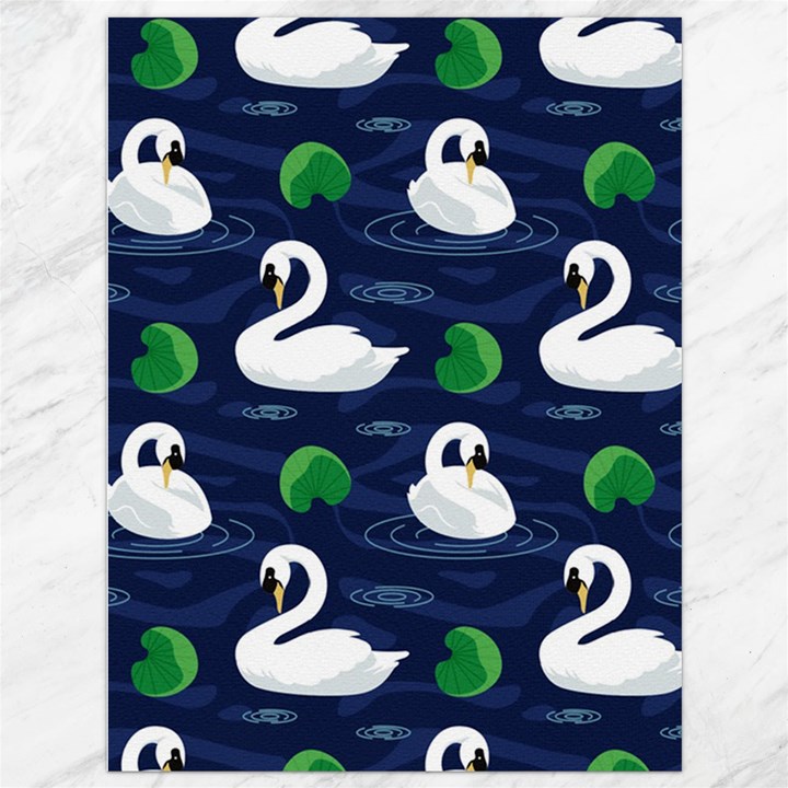 Swan Pattern Elegant Design Canvas 36  x 48 