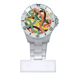 Snake Stripes Intertwined Abstract Plastic Nurses Watch