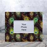 Pattern Feather Peacock White Tabletop Photo Frame 4 x6 