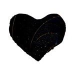 Abstract Dark Shine Structure Fractal Golden Standard 16  Premium Heart Shape Cushions