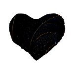 Abstract Dark Shine Structure Fractal Golden Standard 16  Premium Heart Shape Cushions Back
