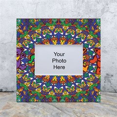 Grateful Dead Pattern White Box Photo Frame 4  X 6 