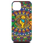 Grateful Dead Pattern iPhone 14 Plus Black UV Print Case
