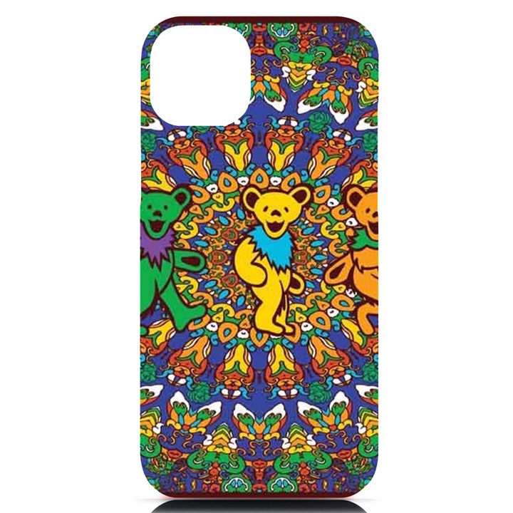 Grateful Dead Pattern iPhone 14 Plus Black UV Print Case