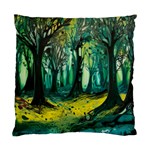 Ai Generated Trees Forest Mystical Forest Nature Art Standard Cushion Case (Two Sides)
